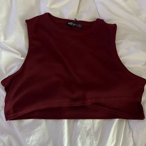 Nasty Gal Maroon Crop size 8
